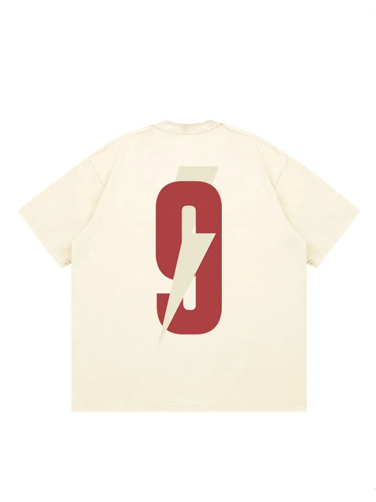Lightning Letter Printed T-Shirt sold by Oeyes product image thumbnail 3