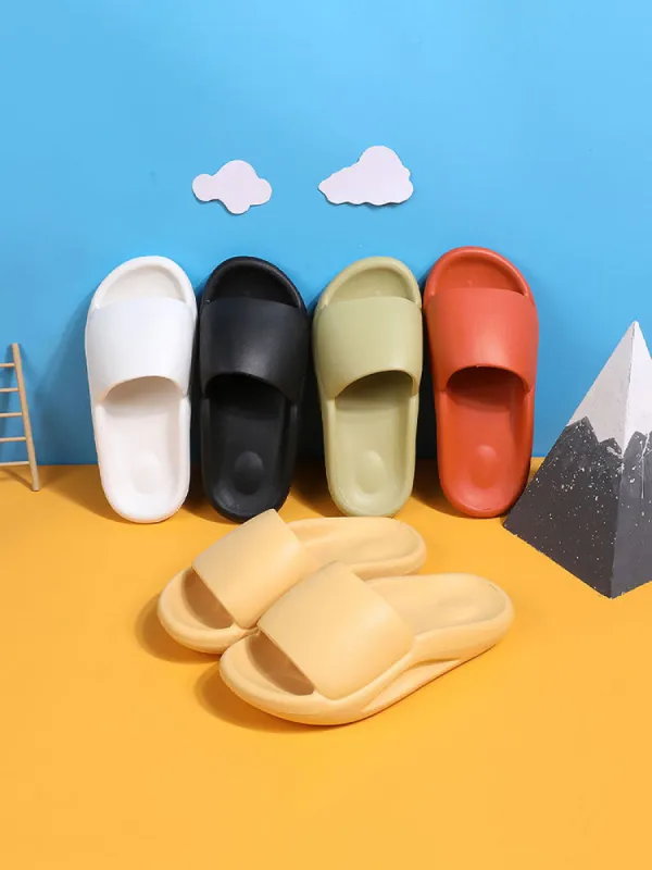 Men's Thick-Soled Solid Color All Occasions Beach Slippers sold by Oeyes