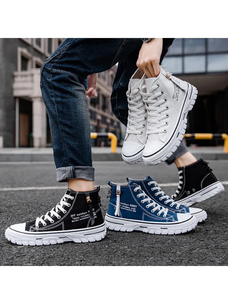 New High Top Breathable Canvas All-Matched Shoes sold by Oeyes product image thumbnail 3