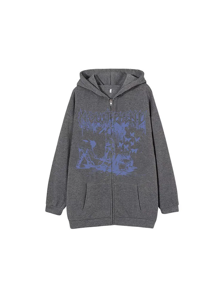 Gothic Sweatshirt Street Oversize Casual Jacket sold by Oeyes product image thumbnail 4