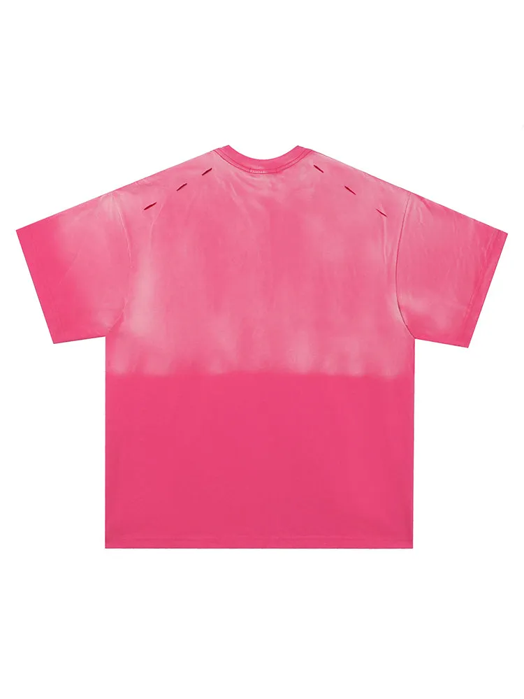 Retro Washed Letter Print T-Shirt sold by Oeyes product image thumbnail 5