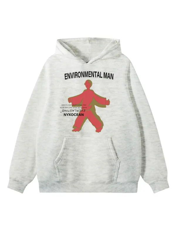 Retro Velvet Print Hoodie sold by Oeyes