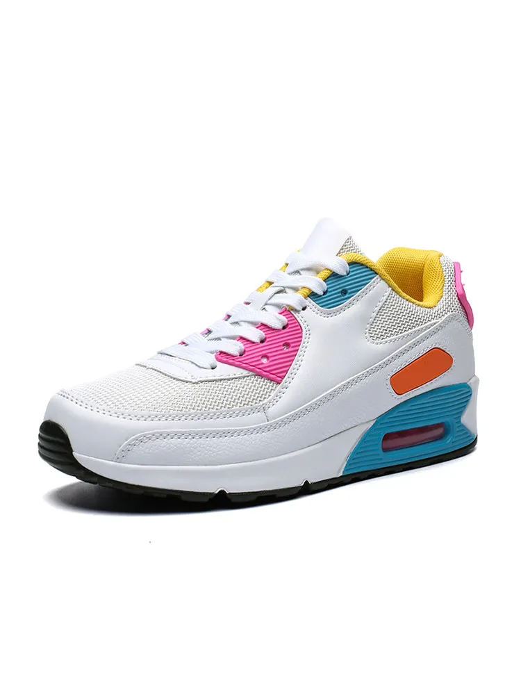 Cushion Lightweight Splicing Color Trendy Mesh Breathable Casual Shoes sold by Oeyes