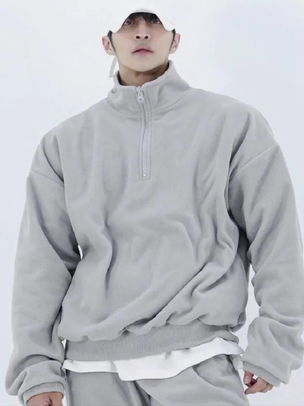 Embroidery Velvet Stand Collor Hoodie sold by Oeyes