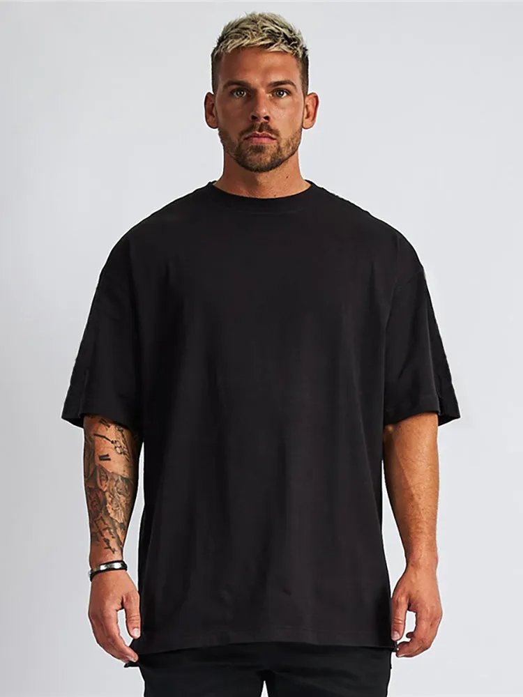 Oversized Men's Gym Bodybuilding Fitness Loose T-shirt sold by Oeyes product image thumbnail 3