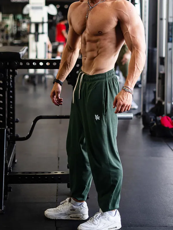 Sports Fitness Trousers Men'S Thin Loose Drawstring Training Sports Casual Fitness Pants sold by Oeyes