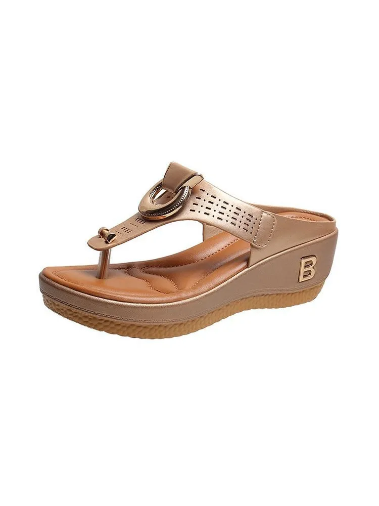 Women'S Beach Toe-Clip Wedge Heels Sandals sold by Oeyes product image thumbnail 4