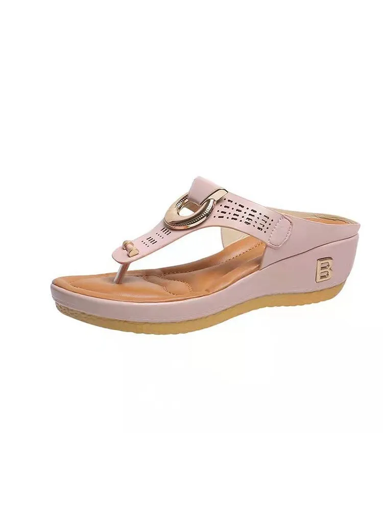 Women'S Beach Toe-Clip Wedge Heels Sandals sold by Oeyes product image thumbnail 5
