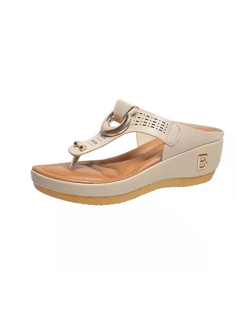 Women'S Beach Toe-Clip Wedge Heels Sandals sold by Oeyes product image thumbnail 3