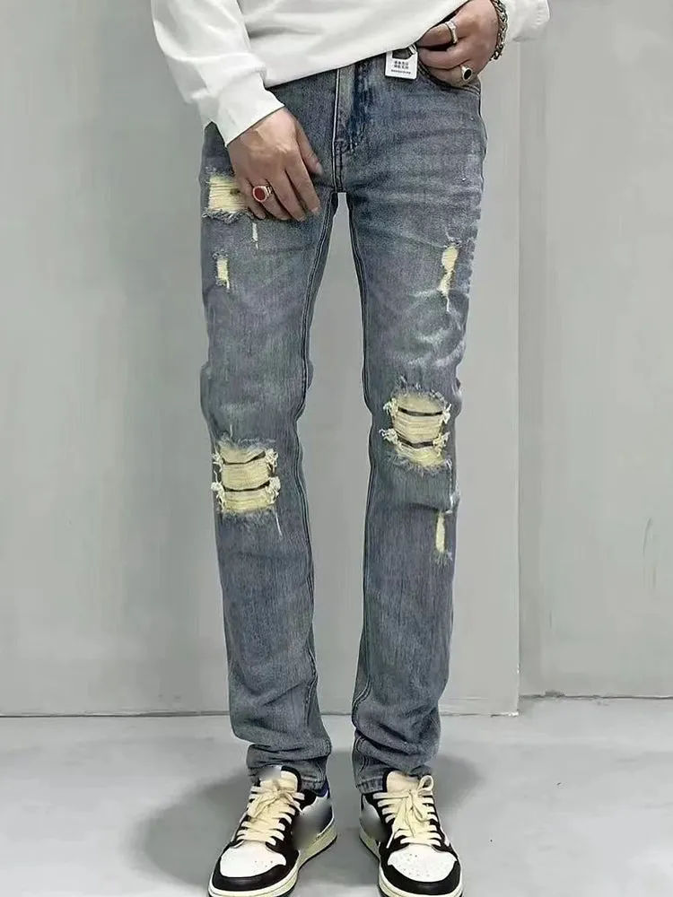 Men'S Slim Skinny Ripped Jeans sold by Oeyes product image thumbnail 2