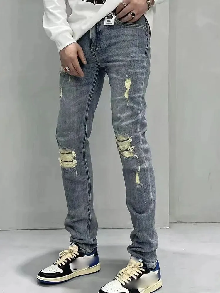 Men'S Slim Skinny Ripped Jeans sold by Oeyes product image thumbnail 3
