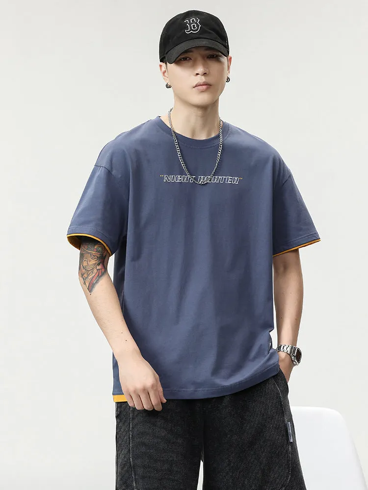 Plain Cloth Letter Ger Print Tees sold by Oeyes product image thumbnail 3