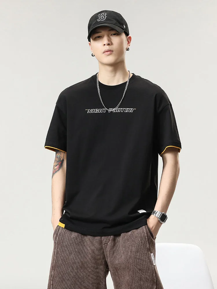 Plain Cloth Letter Ger Print Tees sold by Oeyes product image thumbnail 2