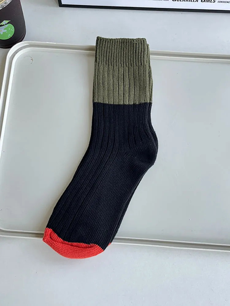 Three Pairs Male Winter New Coloring Minimalist Retro Cotton Socks sold by Oeyes product image thumbnail 2