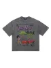 Casual Cartoon Print Washed T-Shirt sold by Oeyes
