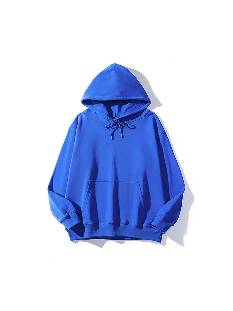 Street Heavyweight Solid Colour Terry Pullover Loose Fitting Hoodie sold by Oeyes product image thumbnail 2