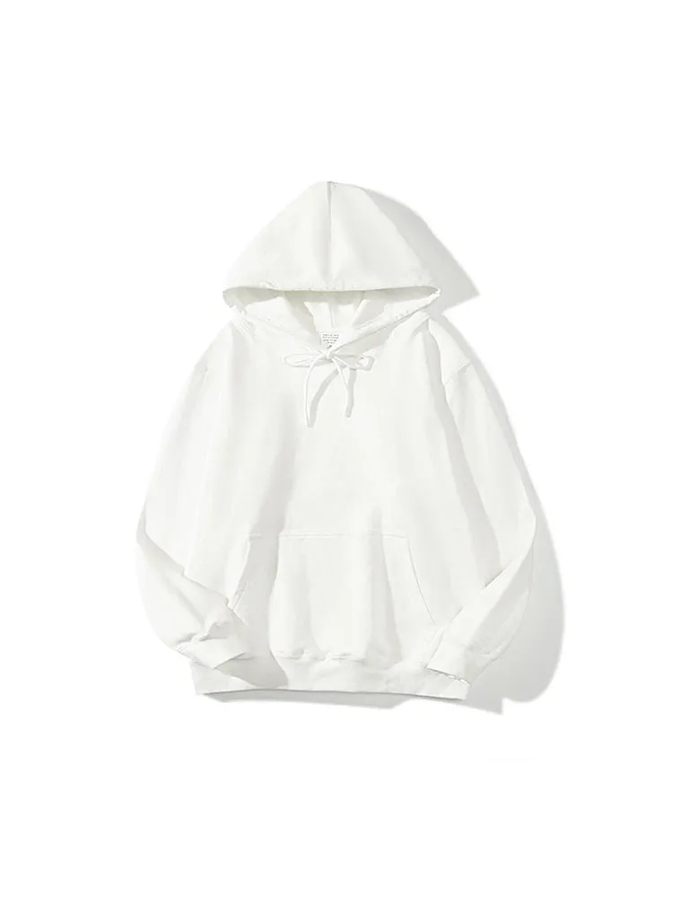 Street Heavyweight Solid Colour Terry Pullover Loose Fitting Hoodie sold by Oeyes product image thumbnail 4