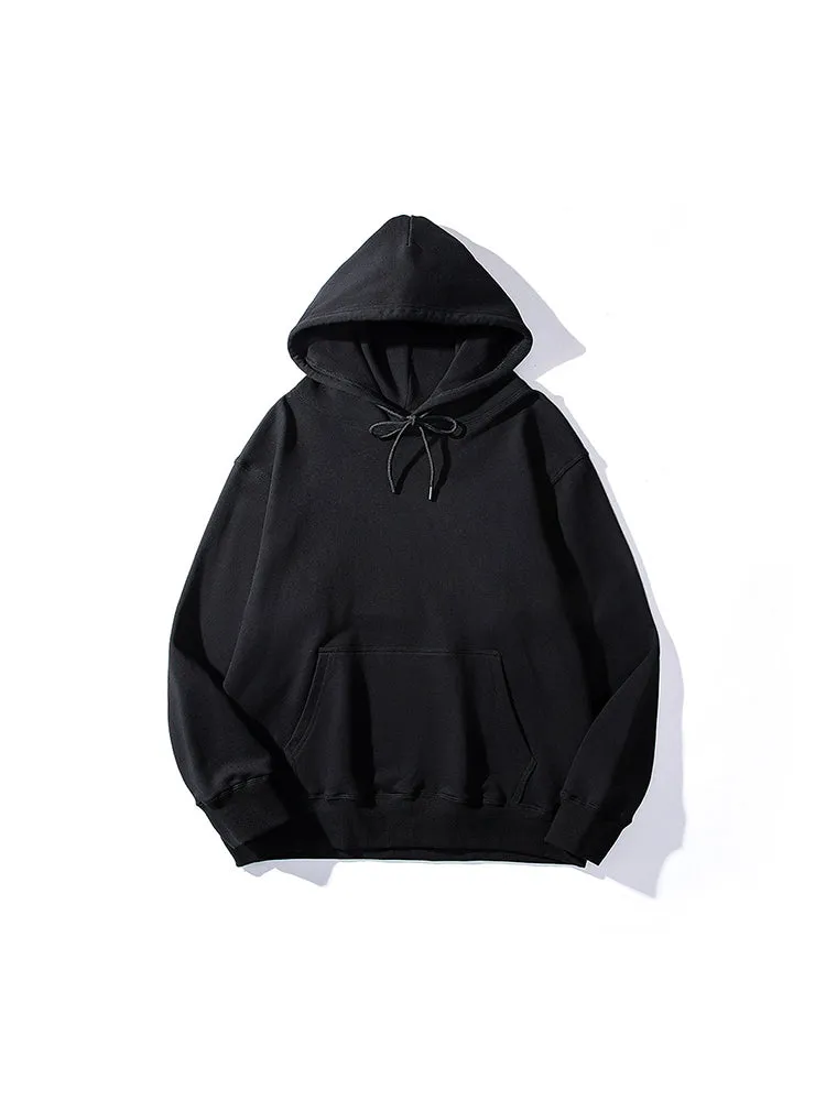 Street Heavyweight Solid Colour Terry Pullover Loose Fitting Hoodie sold by Oeyes product image thumbnail 5