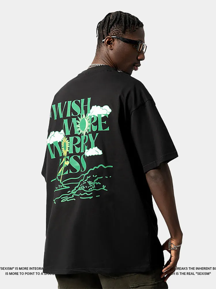 Men'S Back Print Cotton T-Shirts sold by Oeyes product image thumbnail 2