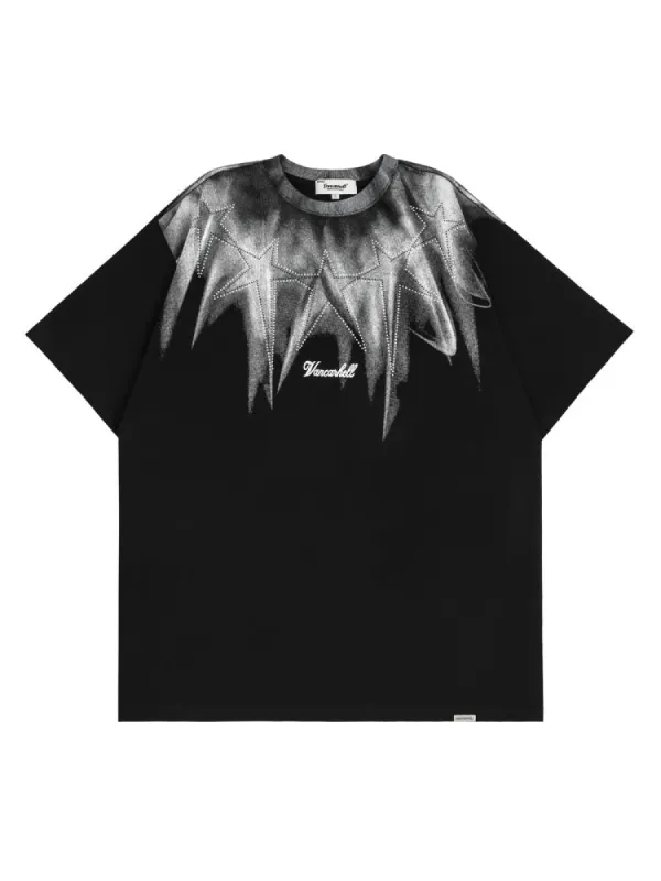 Retro Pentagram Diamond Washed T-Shirt sold by Oeyes