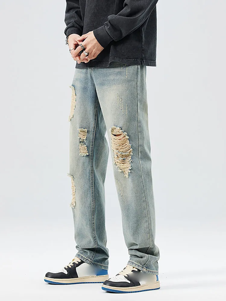 Retro Ripped Patched Jeans sold by Oeyes product image thumbnail 3