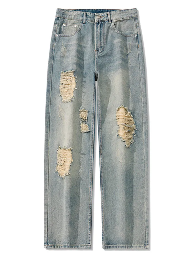Retro Ripped Patched Jeans sold by Oeyes product image thumbnail 2