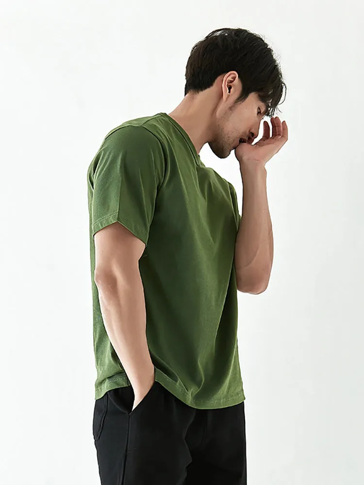 Men'S Vintage Solid Crew Neck T-Shirts sold by Oeyes product image thumbnail 3