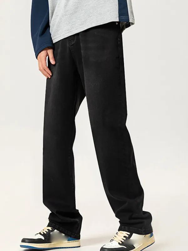 Retro Straight Wide-Leg Jeans sold by Oeyes