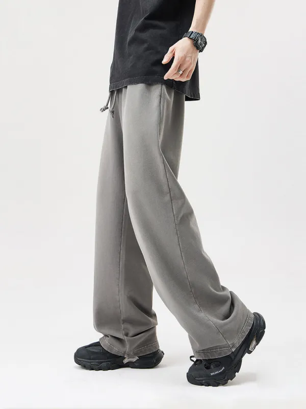 Casual Washed Drawstring Solid Color Jogger sold by Oeyes