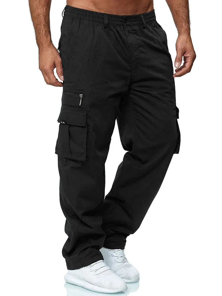 Men'S Casual Loose Straight Work Outdoor Fitness Trousers sold by Oeyes product image thumbnail 3