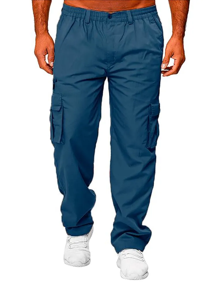 Men'S Casual Loose Straight Work Outdoor Fitness Trousers sold by Oeyes product image thumbnail 4