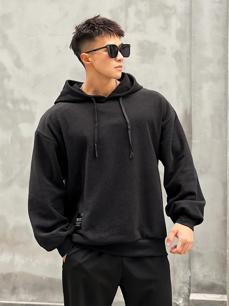 Thickened Hooded Sports Jersey Men'S Casual Loose Warm Fitness Fashion Pullover Running Jacket sold by Oeyes product image thumbnail 2