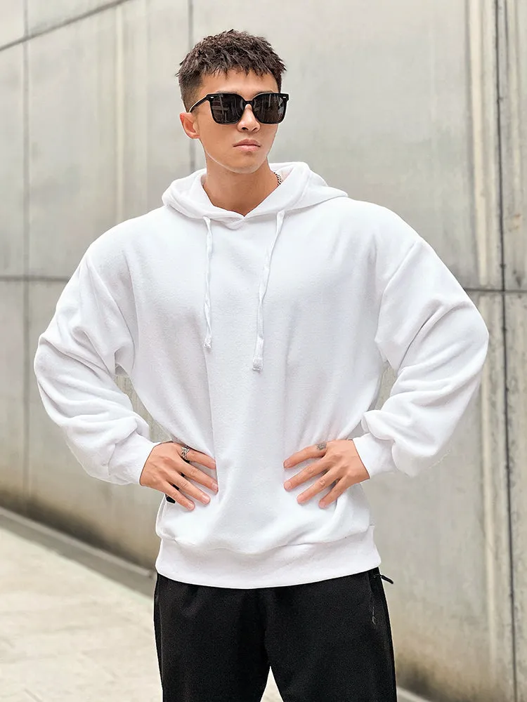 Thickened Hooded Sports Jersey Men'S Casual Loose Warm Fitness Fashion Pullover Running Jacket sold by Oeyes product image thumbnail 4