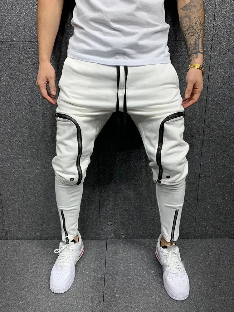 Casual Solid Color Zipper Drawstring Jogger sold by Oeyes product image thumbnail 2