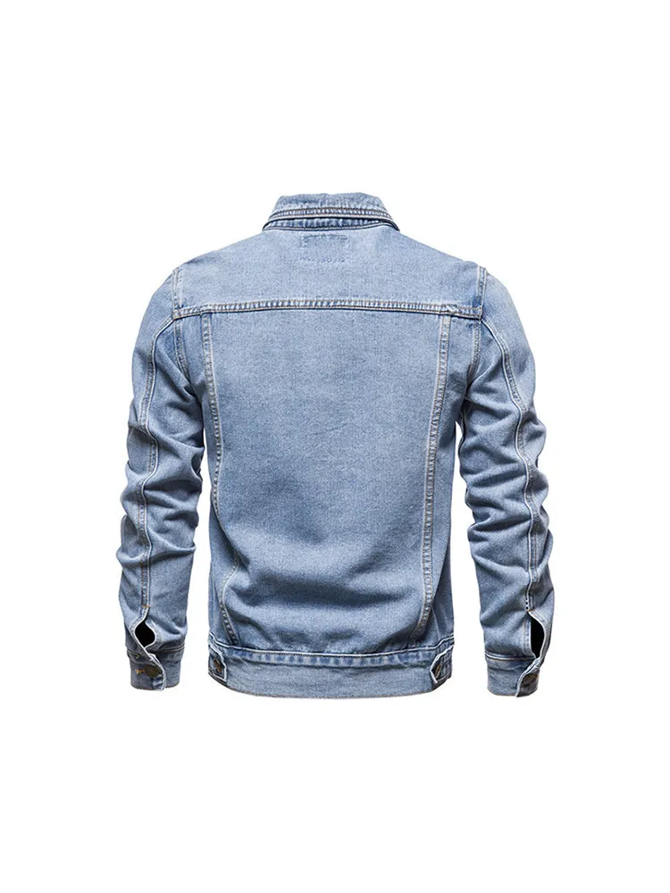 Men'S Slim Fit Denim Cardigan Jacket sold by Oeyes product image thumbnail 2
