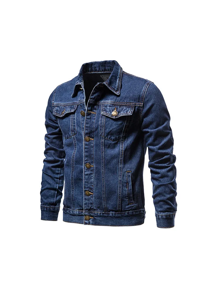 Men'S Slim Fit Denim Cardigan Jacket sold by Oeyes product image thumbnail 5