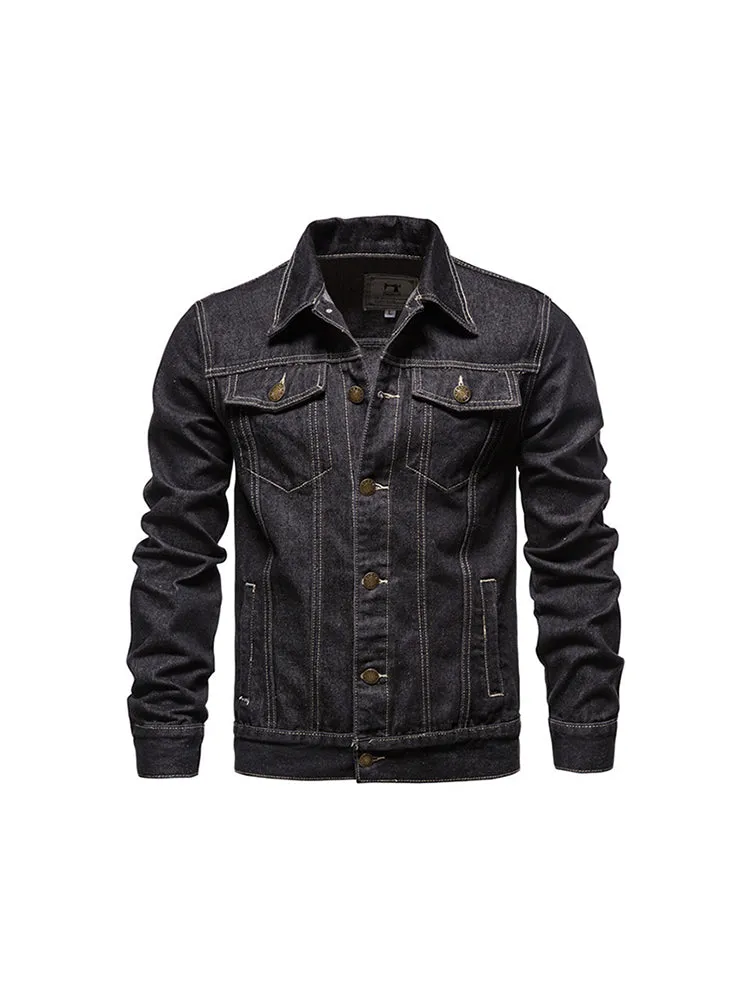 Men'S Slim Fit Denim Cardigan Jacket sold by Oeyes product image thumbnail 3