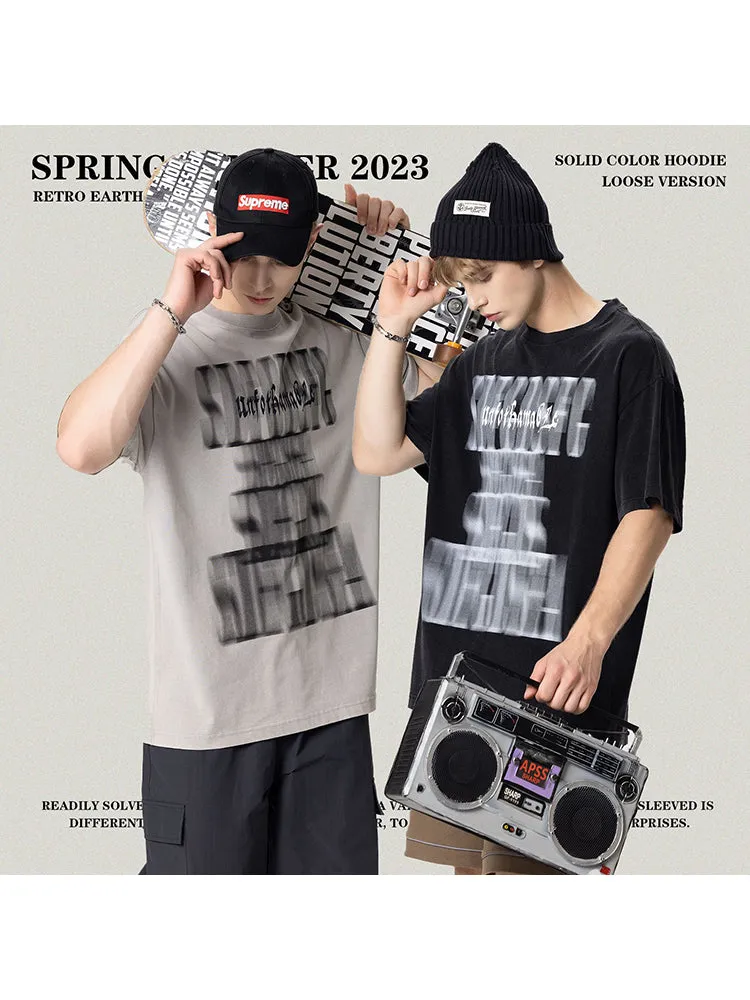 Men'S Letter Chest Print T-Shirts sold by Oeyes product image thumbnail 2