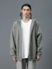 Casual Solid Color Zipper Brushed Coat sold by Oeyes
