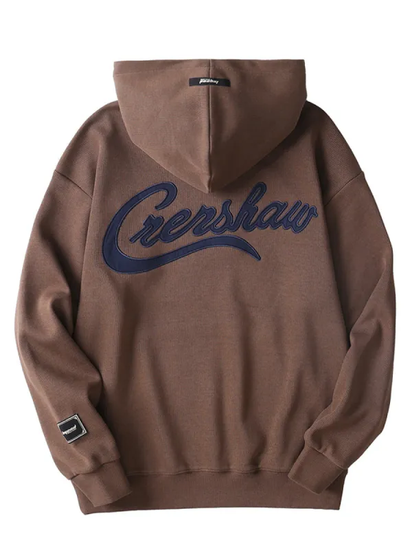 Solid Color Muff Pocket High Quality Hoodies With Letters Embroidery - Men'S Hoodies sold by Oeyes