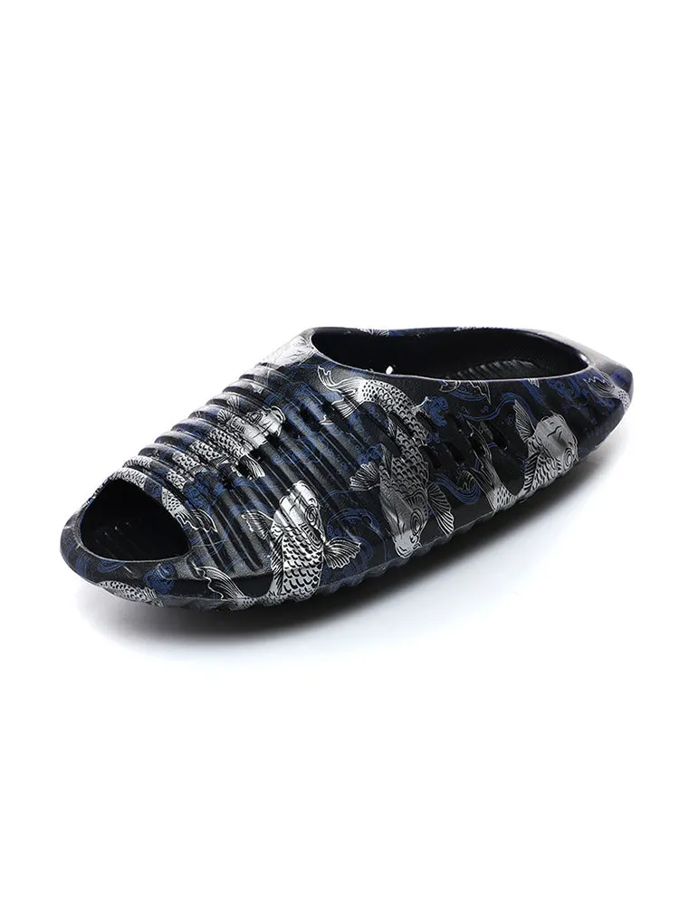 Men'S Flying Saucer Printed Beach Slides sold by Oeyes product image thumbnail 3