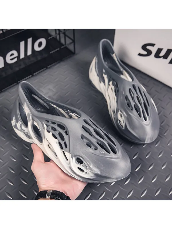 Comfortable Cool Wade Beach Slides - Stylish New Flame Pattern Design sold by Oeyes