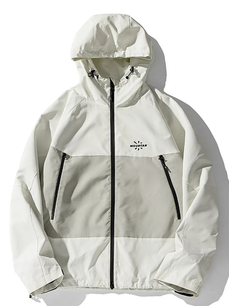 Colourblocked Loose Hooded Jacket sold by Oeyes product image thumbnail 4