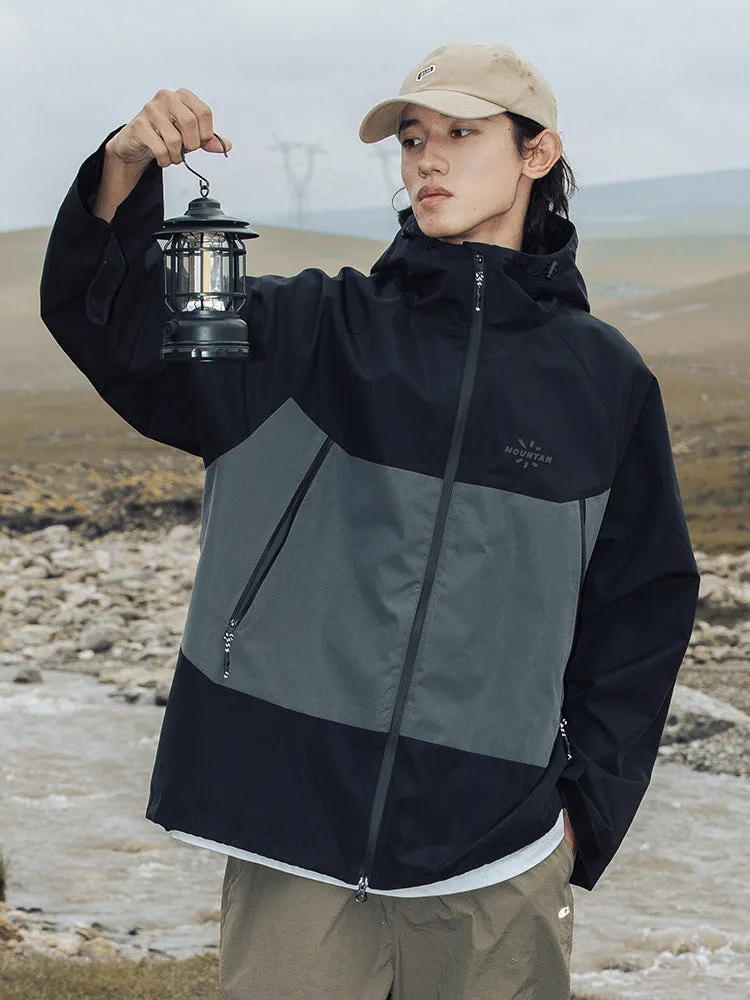 Colourblocked Loose Hooded Jacket sold by Oeyes product image thumbnail 5