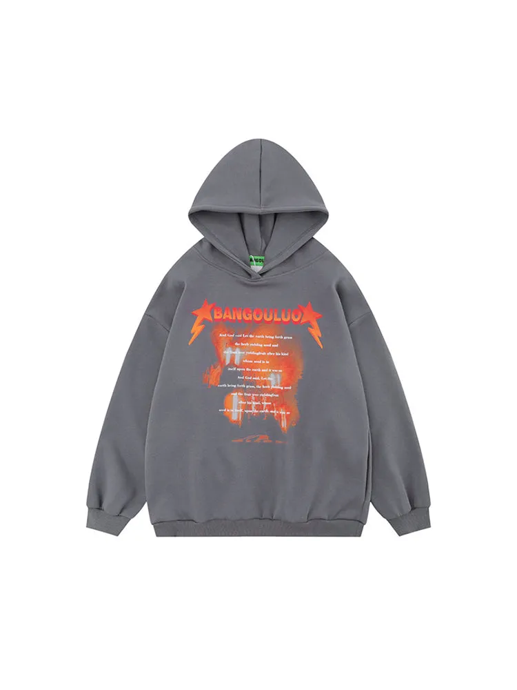 Flame Print Hoodies sold by Oeyes