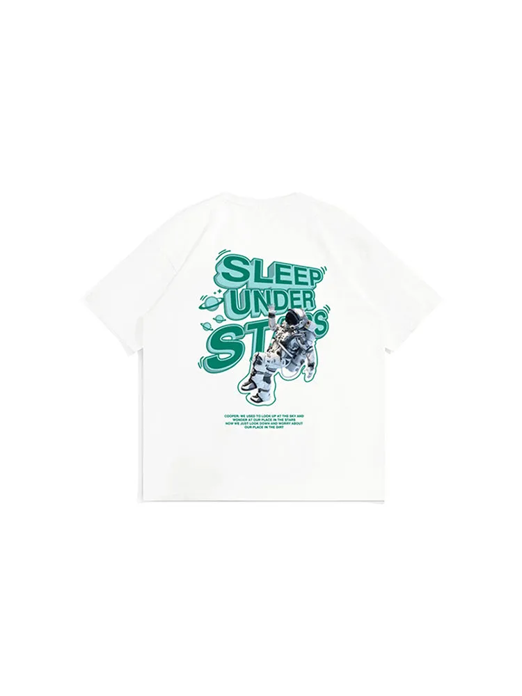 Astronaut Printing Men's T-Shirt Loose Street Fashion Bottoming Shirt sold by Oeyes product image thumbnail 3
