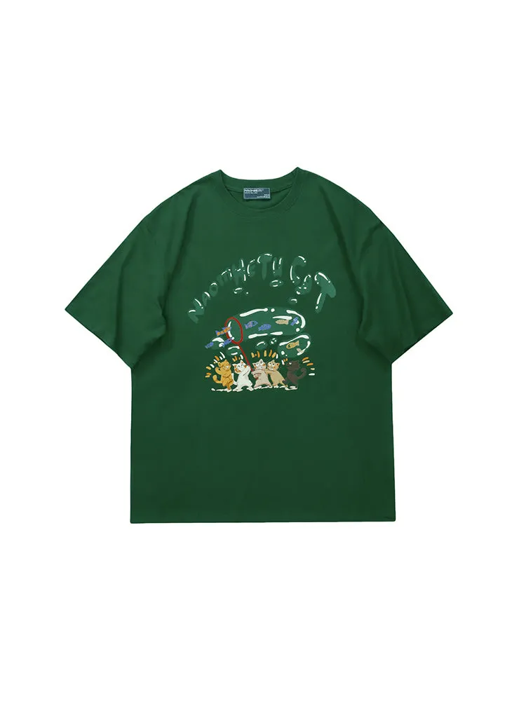 Men'S Neomhetu Cat Oversize T-Shirts sold by Oeyes product image thumbnail 2