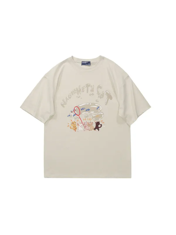 Men'S Neomhetu Cat Oversize T-Shirts sold by Oeyes