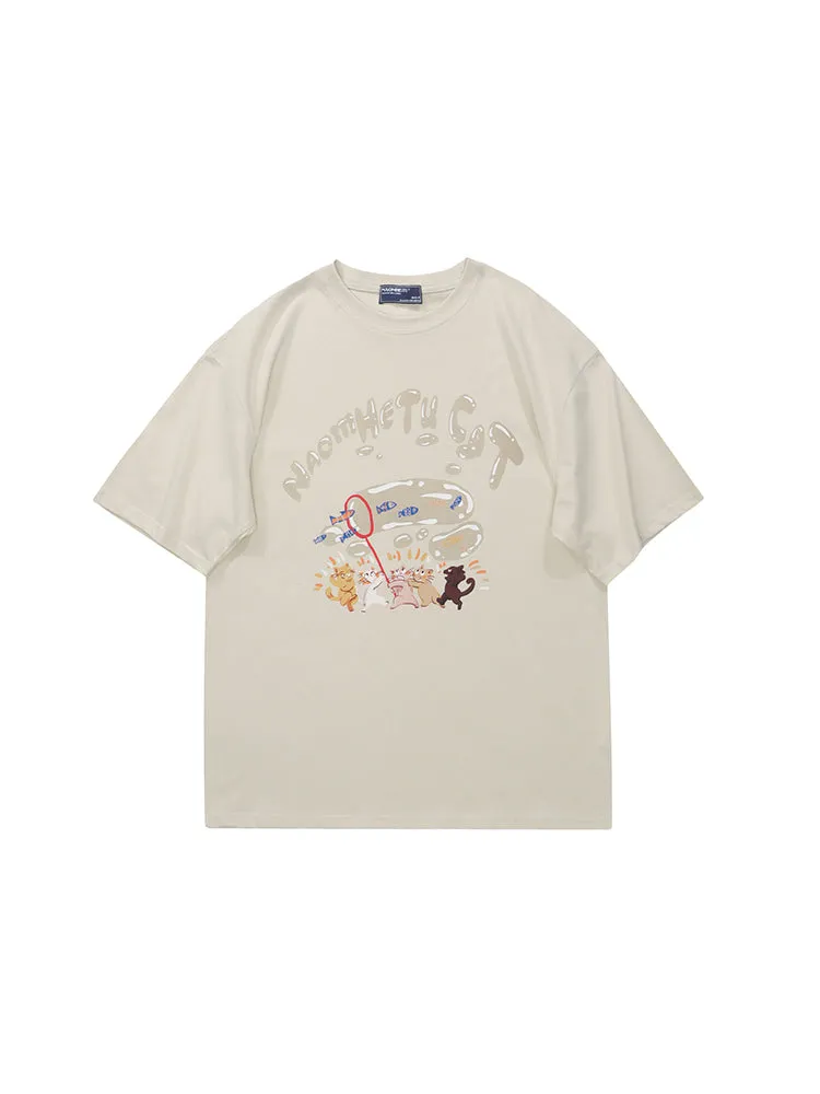 Men'S Neomhetu Cat Oversize T-Shirts sold by Oeyes