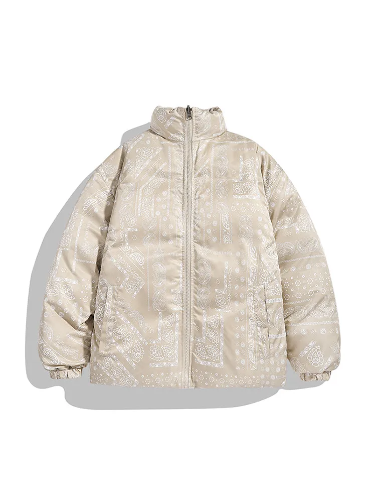 Durable Solid Color Reversible Quilted Coat sold by Oeyes product image thumbnail 5